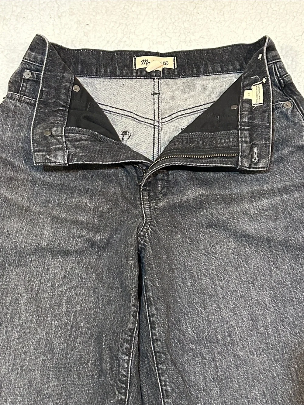 Madewell The Perfect Vintage Wide Leg Crop Jean size 27 Robles Wash Black - Picture 5 of 16